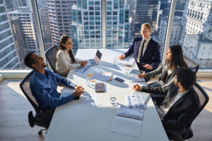 gente de negocios en video corporativo